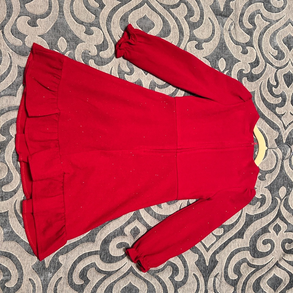 Rare Editions Red Asymmetrical Wrap Dress - Picture 4 of 4